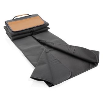 XD Collection Impact AWARE™ RPET picnic blanket with PU cover Anthracite