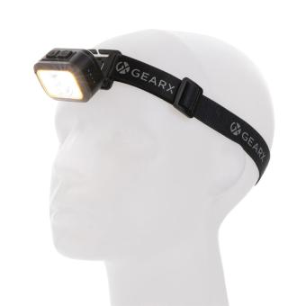 GearX Gear X Hochleistungs-Kopflampe aus RCS rPlastik Schwarz/silber