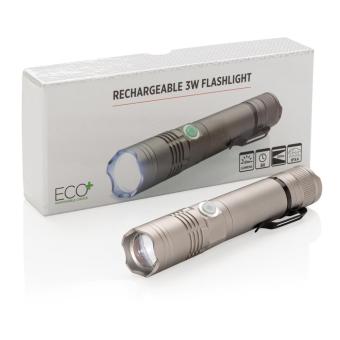 XD Collection Rechargeable 3W flashlight Convoy grey