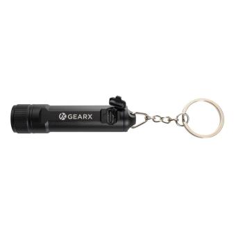GearX Gear X rechargeable ultra bright keychain torch Black