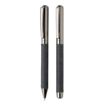 XD Collection Recycled leather pen set Convoy grey