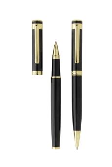Swiss Peak Luca RCS recycled brass deluxe pen set Black