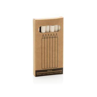 XD Collection Micki GRS Infinity 6-teiliges Buntstift-Set Weiß