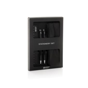 Swiss Peak RCS OSLO RCS Stationery Set Black