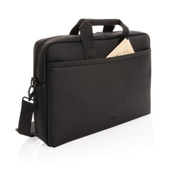 Swiss Peak deluxe PU laptop bag PVC free Black