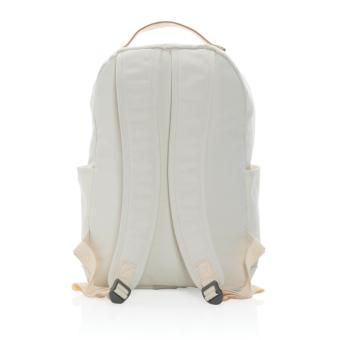XD Collection Impact AWARE™ 16 oz. recycled canvas backpack Off white
