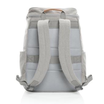 XD Collection Impact AWARE™ 16 oz. recycled canvas 15" laptop backpack Convoy grey