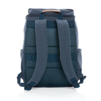 XD Collection Impact AWARE™ 16 oz. recycled canvas 15" laptop backpack Aztec blue