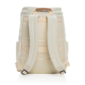 XD Collection Impact AWARE™ 16 oz. recycled canvas 15" laptop backpack Off white