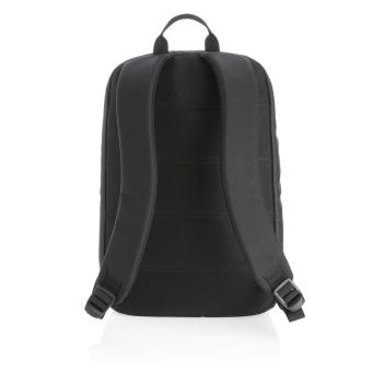 Swiss Peak laptop backpack with UV-C steriliser pocket Black