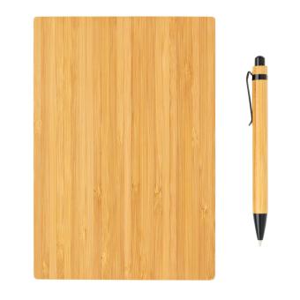 XD Collection A5 Bamboo notebook & pen set Brown