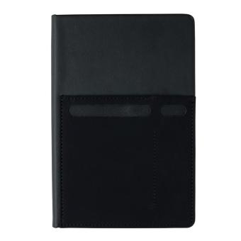 XD Collection A5 Deluxe notebook with smart pockets Black