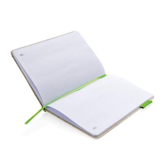 XD Collection A5 jute notebook, nature Nature,green