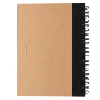 XD Collection Kraft spiral notebook with pen Black