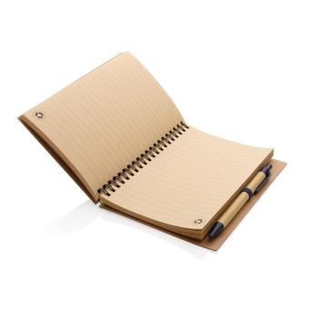 XD Collection Kraft spiral notebook with pen Aztec blue