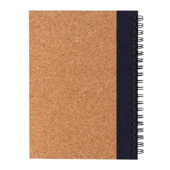 XD Collection Cork spiral notebook with pen Aztec blue