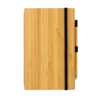 XD Collection Bamboo notebook and infinity pencil set Brown