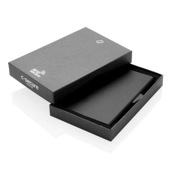 C-Secure aluminium RFID card holder Black