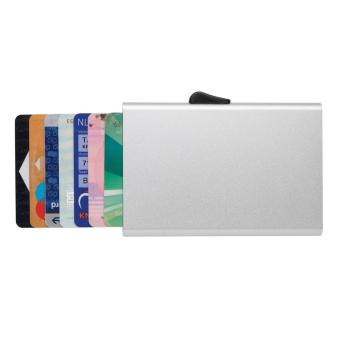 C-Secure aluminium RFID card holder Silver