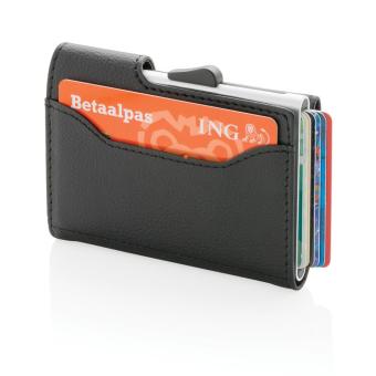 C-Secure RFID Kartenhalter und Geldbörse Schwarz/silber
