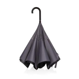 XD Collection 23" Impact AWARE™ RPET 190T reversible umbrella Anthracite