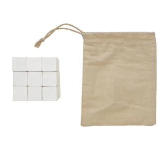 XD Collection Wooden brain game in canvas pouch White