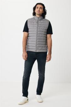 IQONIQ Meru men recycled polyester bodywarmer, silver grey Silver grey | XL