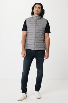 Iqoniq Meru men recycled polyester bodywarmer, silver grey Silver grey | XL