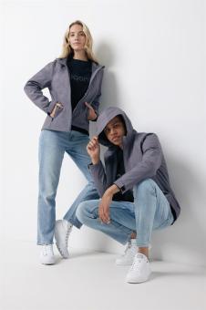 IQONIQ Makalu Damen Softshelljacke aus recyceltem Polyester, Vulkangrau meliert Vulkangrau meliert | XXS
