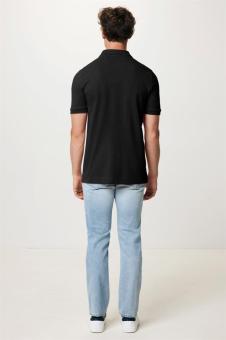 IQONIQ Yosemite recycled cotton pique polo, black Black | 4XL