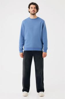 IQONIQ Torla Rundhals-Pullover aus recycelter Baumwolle, Mondlichtblau Mondlichtblau | L