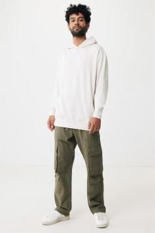 IQONIQ Yengo recycled cotton hoodie with sidepockets, ivory white, pebble gray Ivory white, pebble gray | XXS