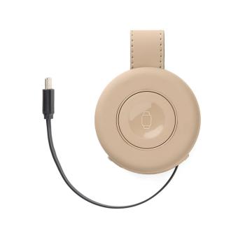 VINGA Baltimore 2-in-1 kabelloser 15W RCS Travel Charger Beige