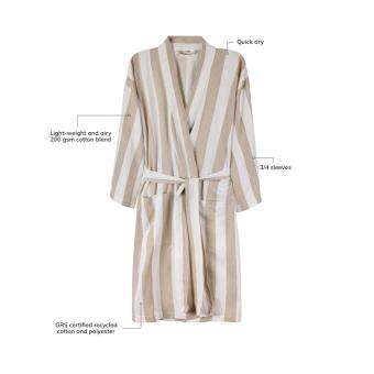 VINGA Ornos GRS hammam robe L/XL, white White, beige
