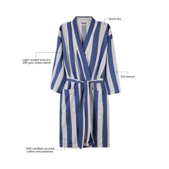 VINGA Ornos GRS hammam robe L/XL Blue/white