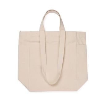 VINGA Hilo AWARE™ recycled canvas zip tote Off white