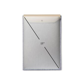 VINGA Albon GRS recycled felt 15" laptop sleeve Convoy grey