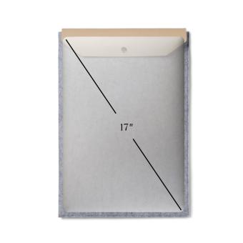 VINGA Albon GRS recycled felt 17" laptop sleeve Convoy grey