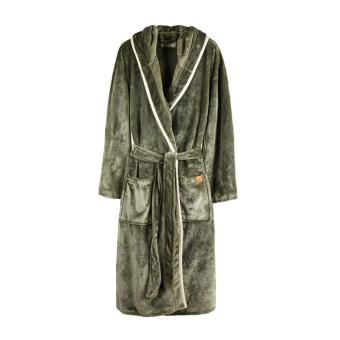 VINGA Louis luxury plush RPET robe size L-XL Green
