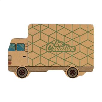 CreaStick Truck Eco Individueller Haftnotizblock Natur