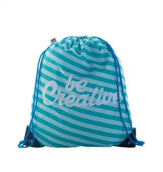CreaDraw Plus RPET custom drawstring bag Blue/white