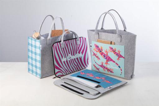 CreaFelt Docu custom document bag White/grey