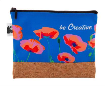 CreaBeauty Cork M RPET Individuelle Kosmetiktasche, natur Natur,schwarz