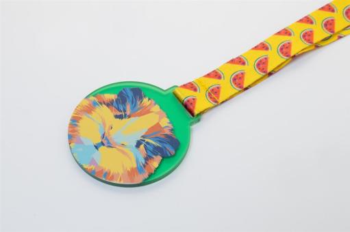 Subdal Colour Individuelle Medaille, grün Grün,transparent
