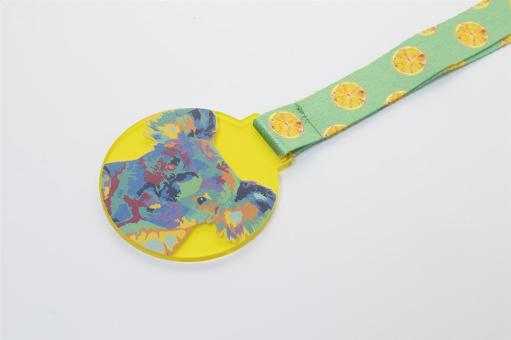 Subdal Colour Individuelle Medaille Transparent gelb