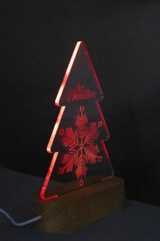 Woodify Xmas Christmas tree LED light trophy Nature