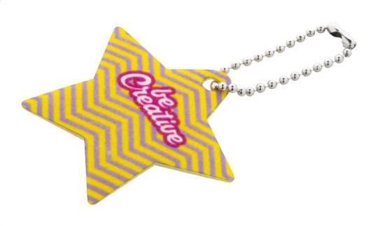 CreaFelt Key Xmas custom Christmas keyring, star White