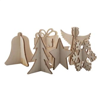 CreaX Christmas card, star Nature blue