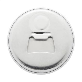 MagBadge Bottle Button-Flaschenöffner Weiß/silber