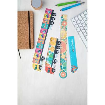 Couler 30 30 cm ruler, circle White/clip neck clear